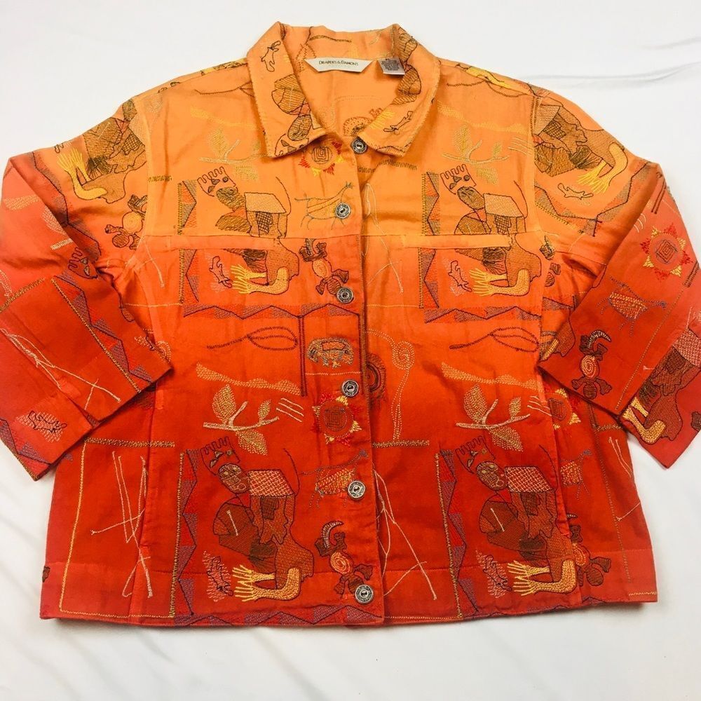 Draper’s & Damon’s Tribal Embroidered Jacket Petite